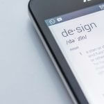 Smartphone showing definition of design